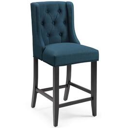 Baronet Tufted Button Upholstered Fabric Counter Stool by Modway - Blue