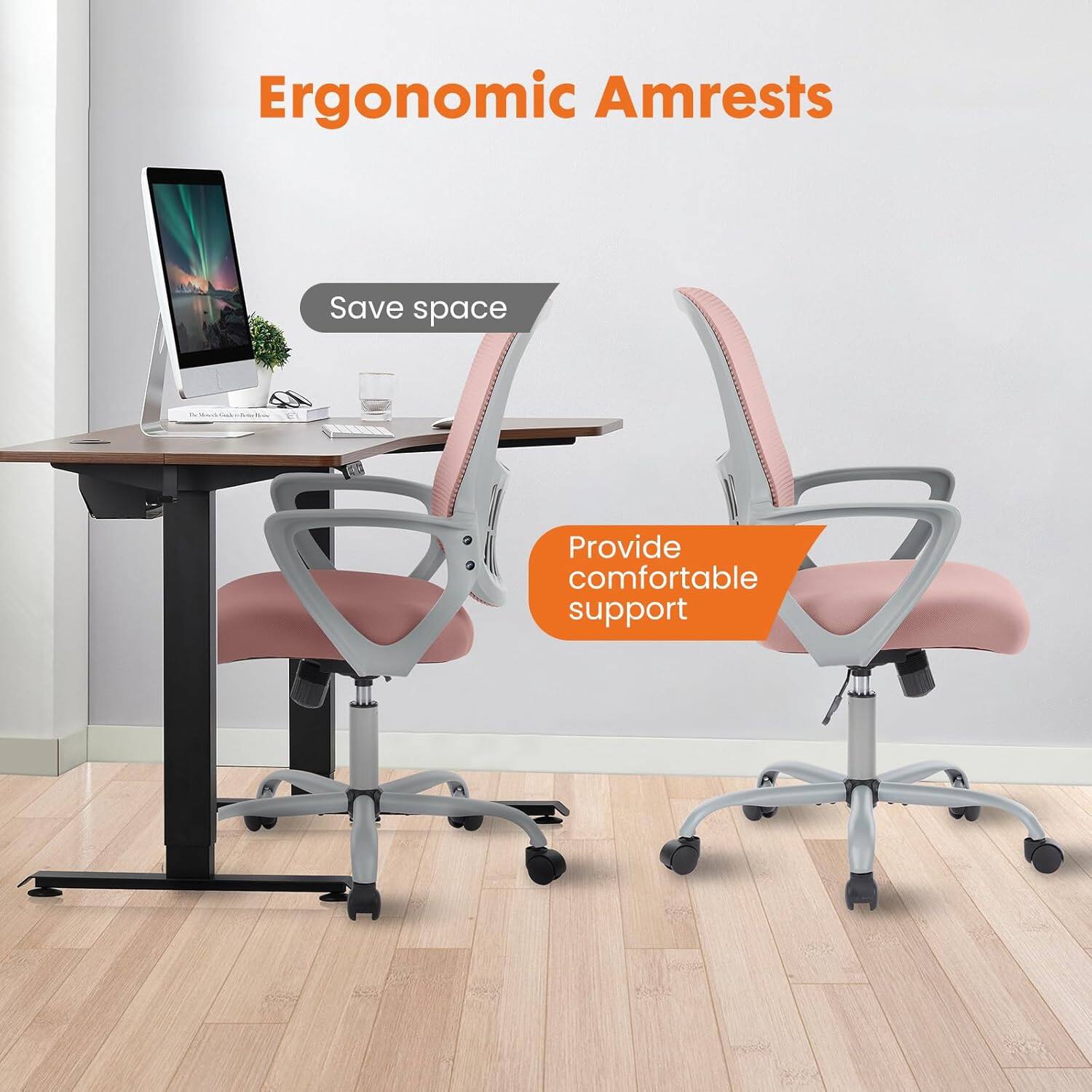 Ergonomic Armrests

- Save space
- Provide comfortable support