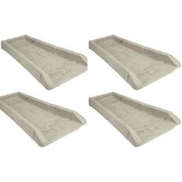 Suncast - SB24 Decorative Rain Gutter Downspout Splash Block, Light Taupe (4 Pack)