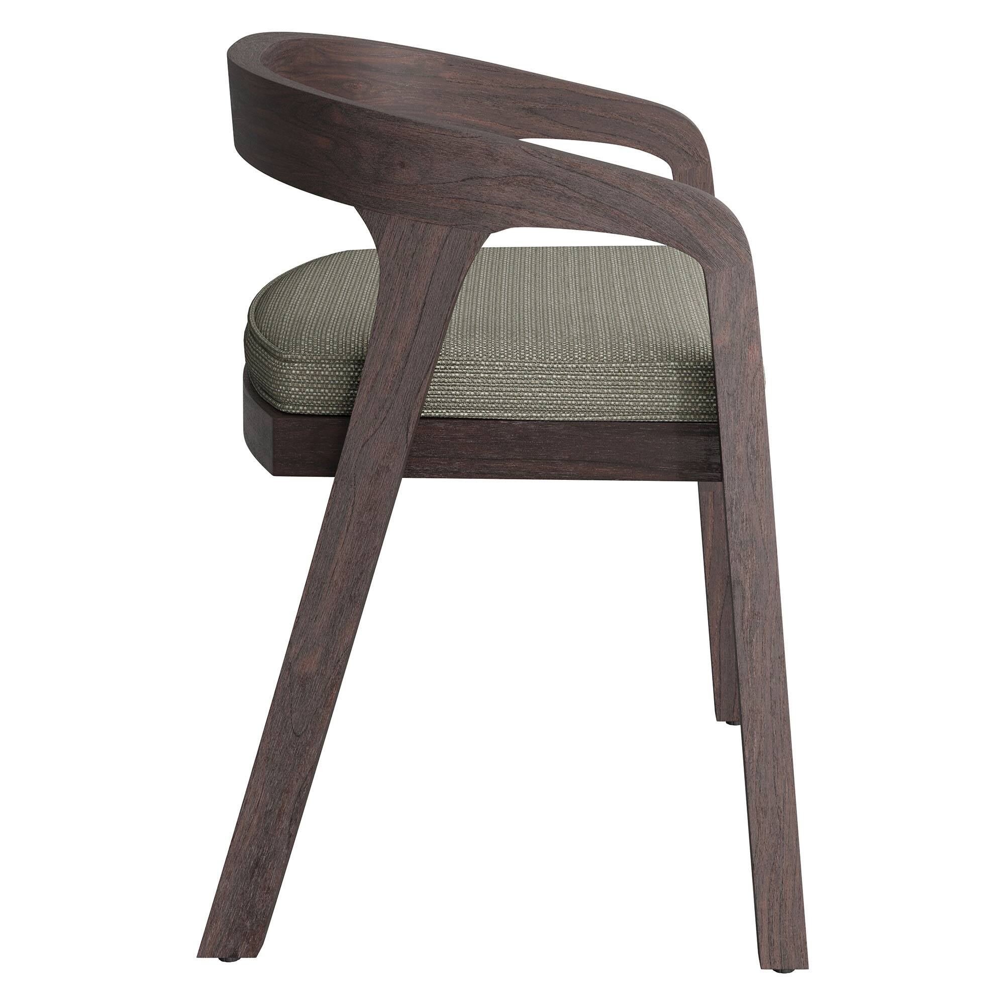 Alt View 2. Modway - Kona Outdoor Teak Wood Barrel Dining Chair by Modway - Ash.