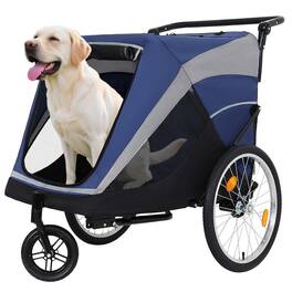 Siljoy - 2‑in‑1 Convertible Pet Trailer & Push Cart, 100 lb Capacity with Quick‑Release Wheels & Storage Pockets