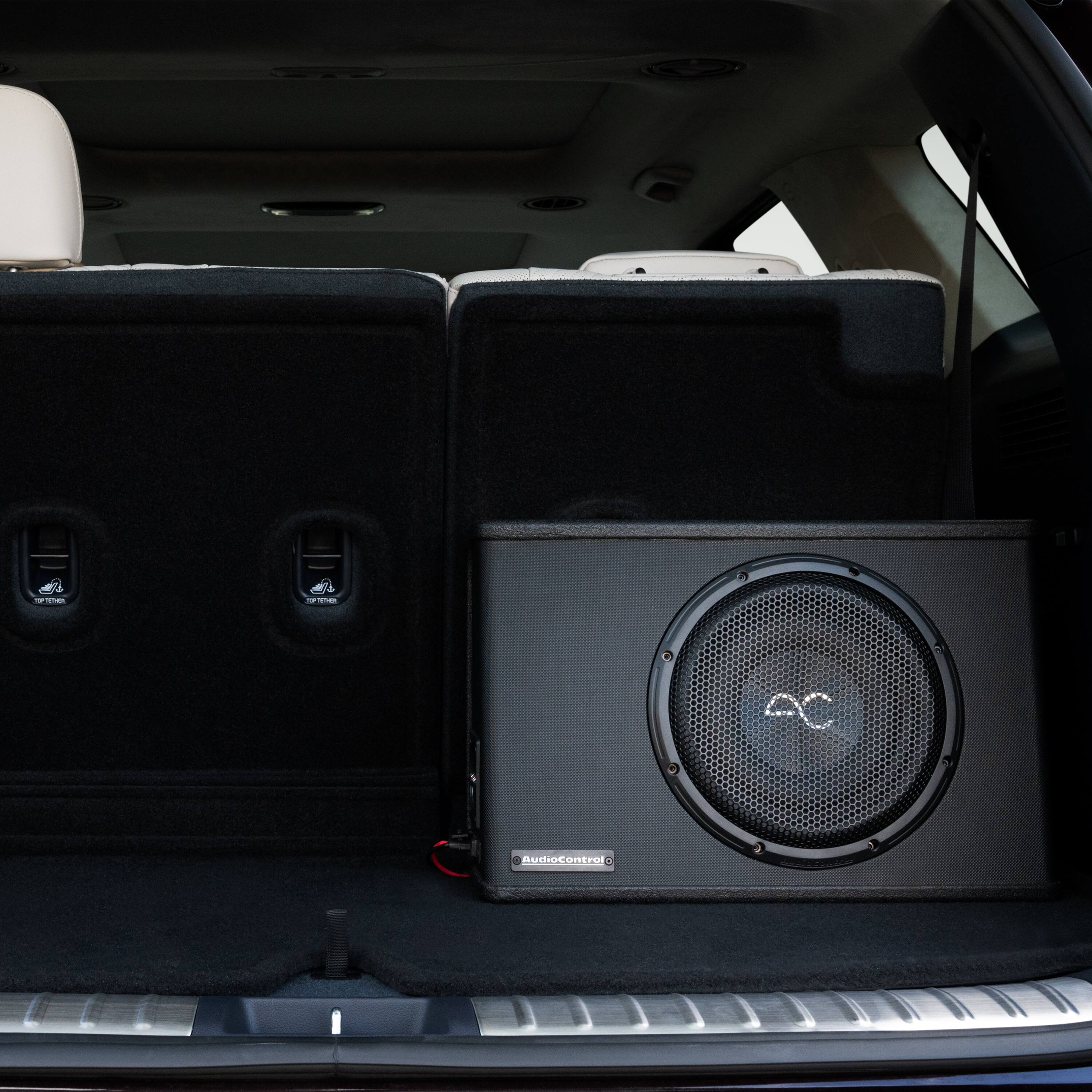 Alt View 20. AudioControl - Space Series 10” Single-Voice-Coil 2-Ohm Loaded Sealed Subwoofer Enclosure - Black.
