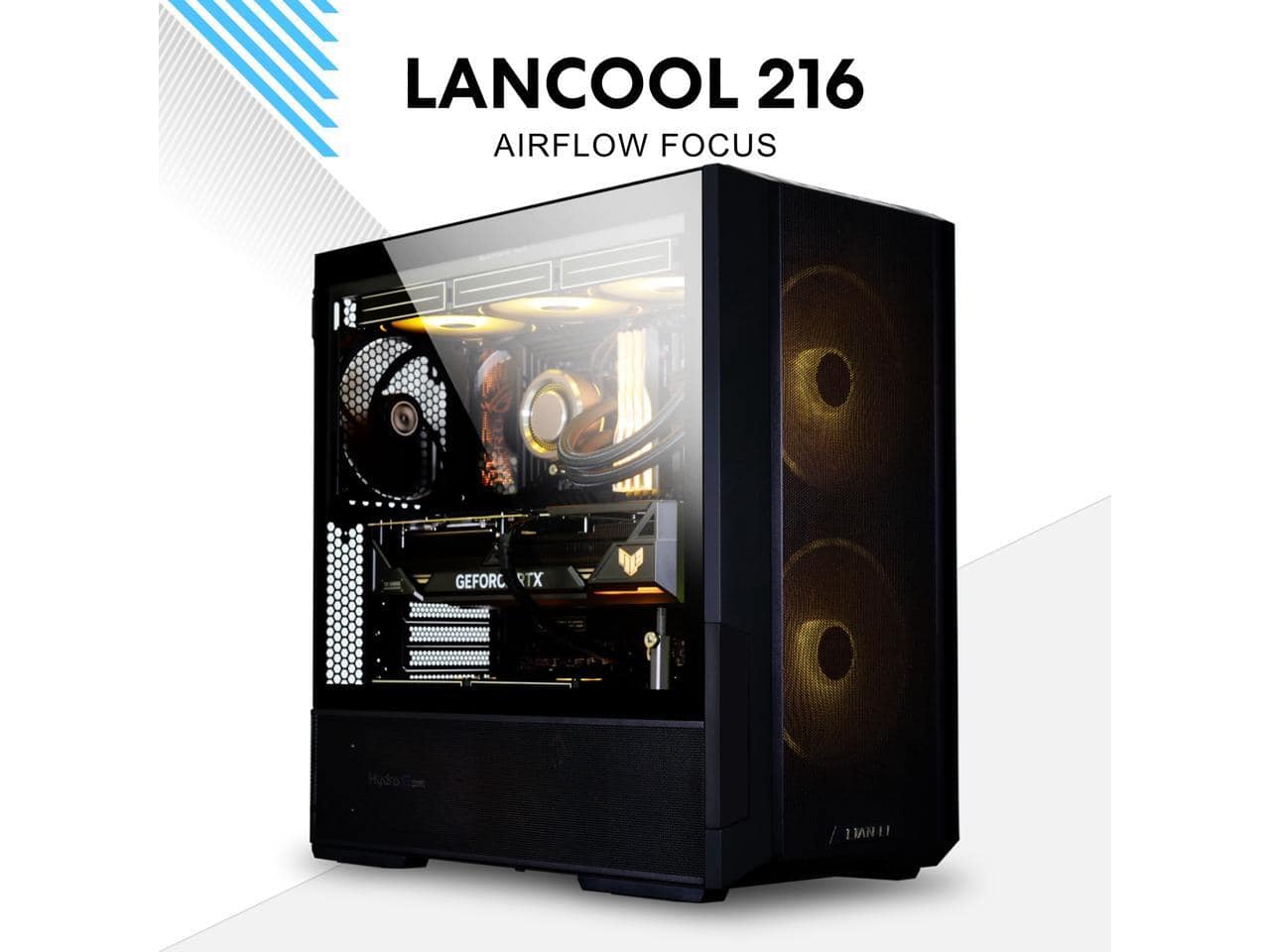 Lian Li LANCOOL 216RX Black Steel Tempered Glass ATX Mid Tower