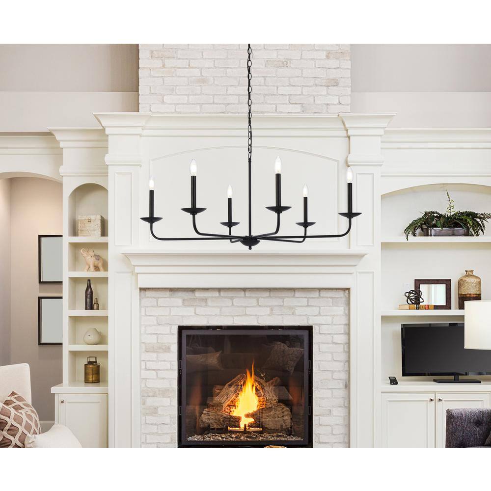 Left. Living District - Cohen 42 inch pendant in black - Black.