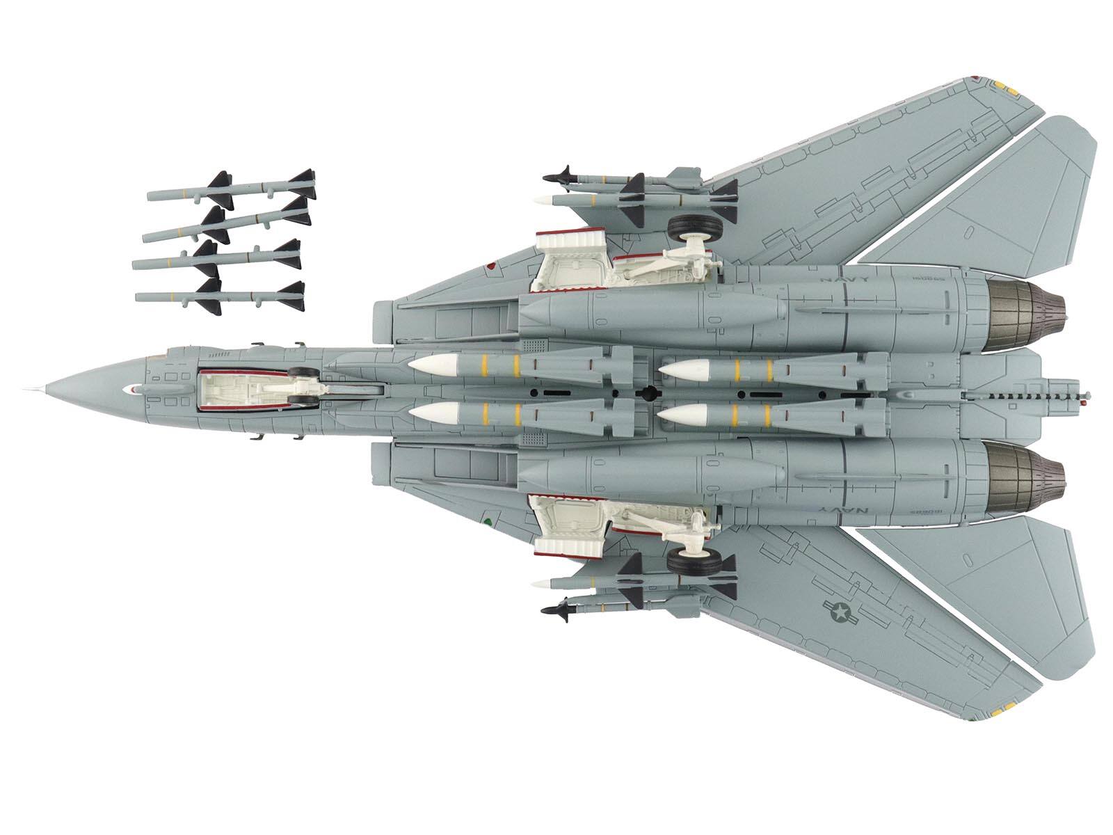 Alt View 3. Hobby Master - Grumman F-14A Tomcat Fighter Aircraft "VF-1 (with Optional Decals)" United States Navy 1/72 Diecast Model Hobby Master.