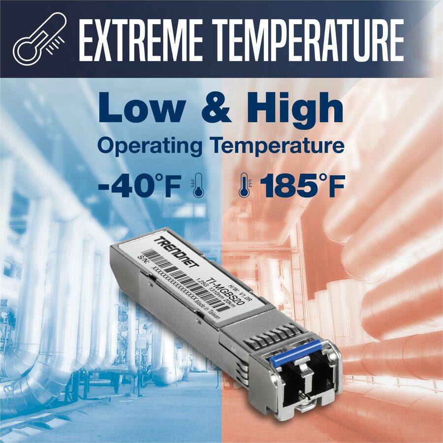 Trendnet TI MGBS20, 1000Base LX Industrial SFP Single Mode LC