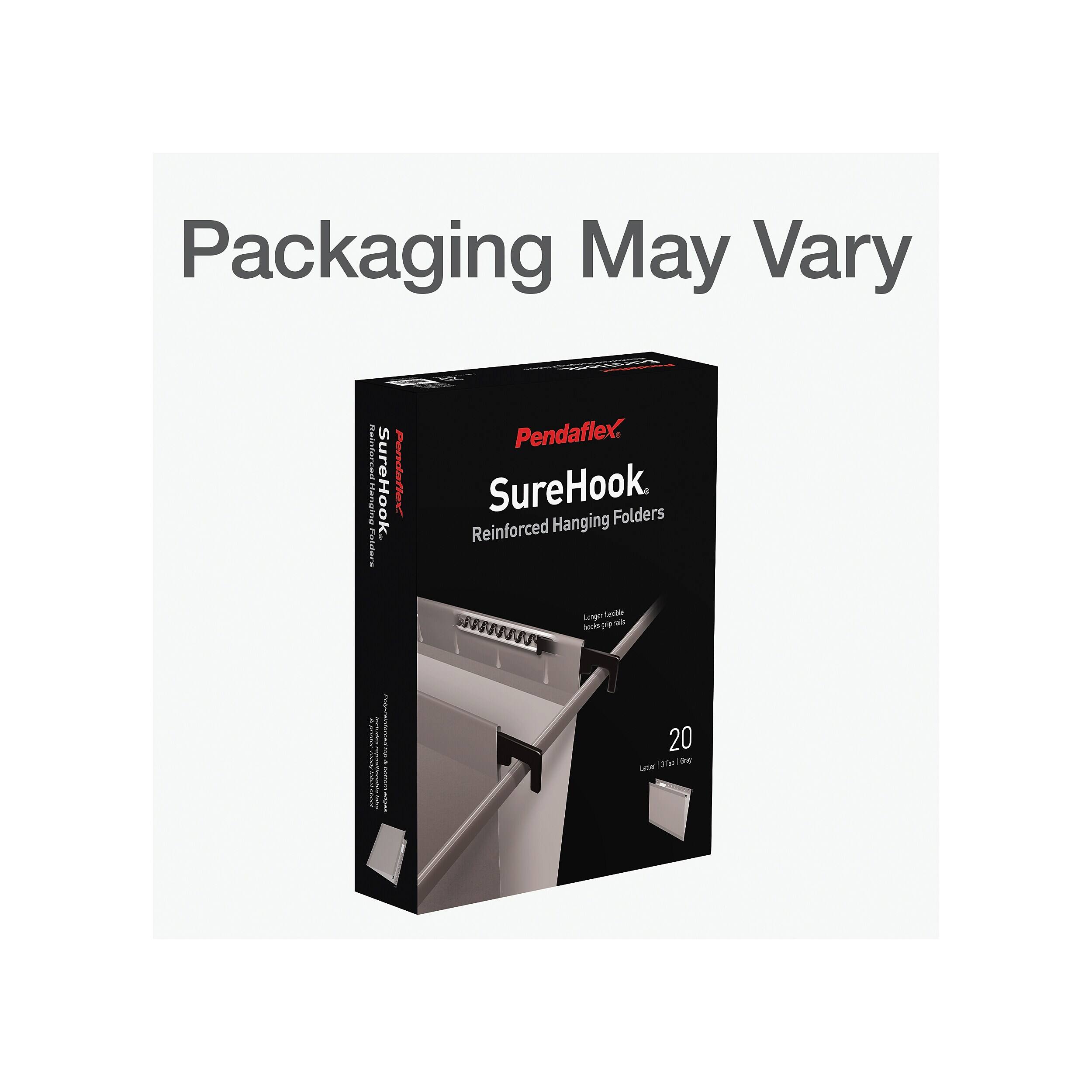 Packaging May Vary Reinforced Pendaflex Hanging Folders SureHook Pendaflex Reinforced SureHook Hanging Folders Longer foods hools prip rady

RESORINGS
20 (17kl) Goy Later