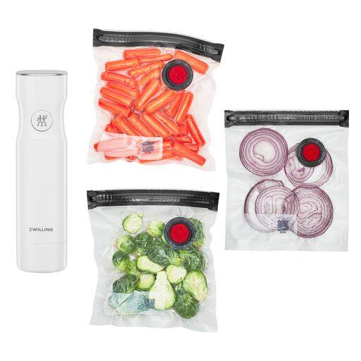 Alt View 5. ZWILLING - ZWILLING Fresh and Save 4-pc Vacuum Sealer Small Bag Starter Set - Clear.