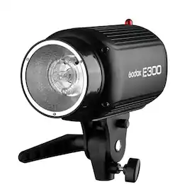 Godox - E300 Mini Photography Studio Strobe Flash Lighting Lamp Head, 300Ws Power, 5600K Color Temperature, 110V