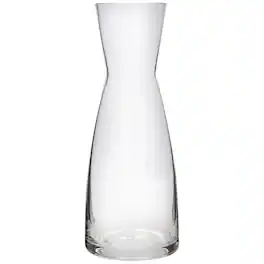Bormioli Rocco - Ypsilon Glass Carafe, 36.5 Oz Wide Mouth Inverted Cone Jug - Clear