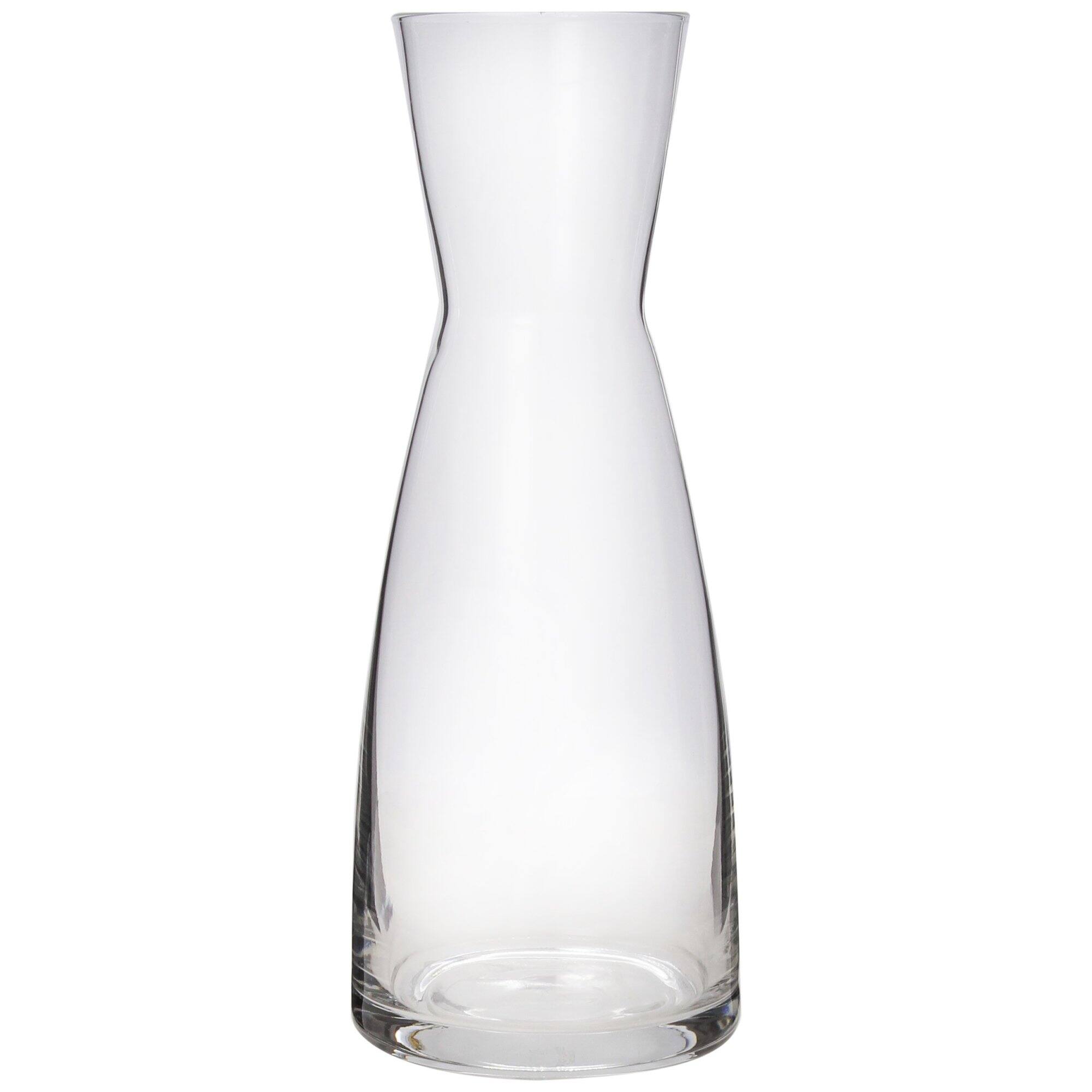Front. Bormioli Rocco - Bormioli Rocco Ypsilon Glass Carafe, 36.5 Oz Wide Mouth Inverted Cone Jug - Clear.