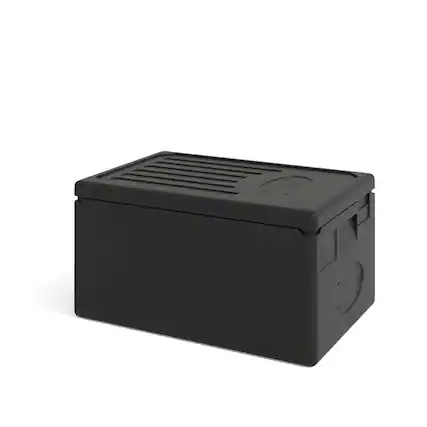 Front. Costway - Costway 49 Qt Insulated Food Pan Carrier with Built-in Handles for Camping Catering Buffet - Black.