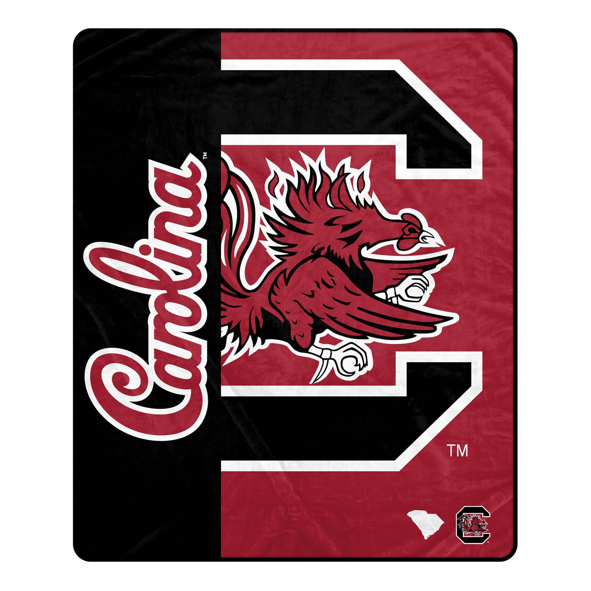 Front. Pegasus - South Carolina Gamecocks 50" x 60" Endzone Ultra Soft Throw Blanket - Multicolor.