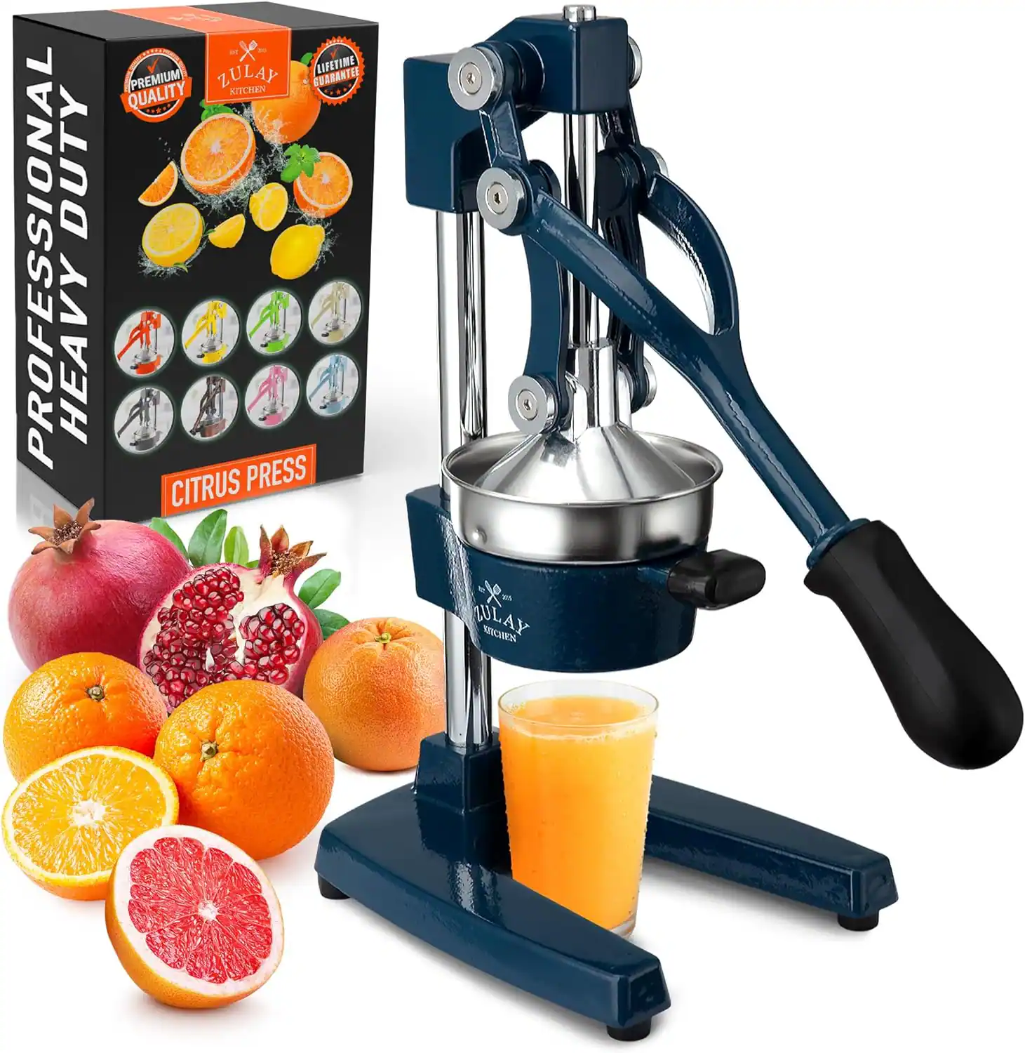 DUTY PROFESSIONAL HEAVY - x a RIFETIME PREMIUM ZULAY Z GUARANTEE QUALITY KITCHEN CITRUS PRESS y - WLAY UL AY KEXN