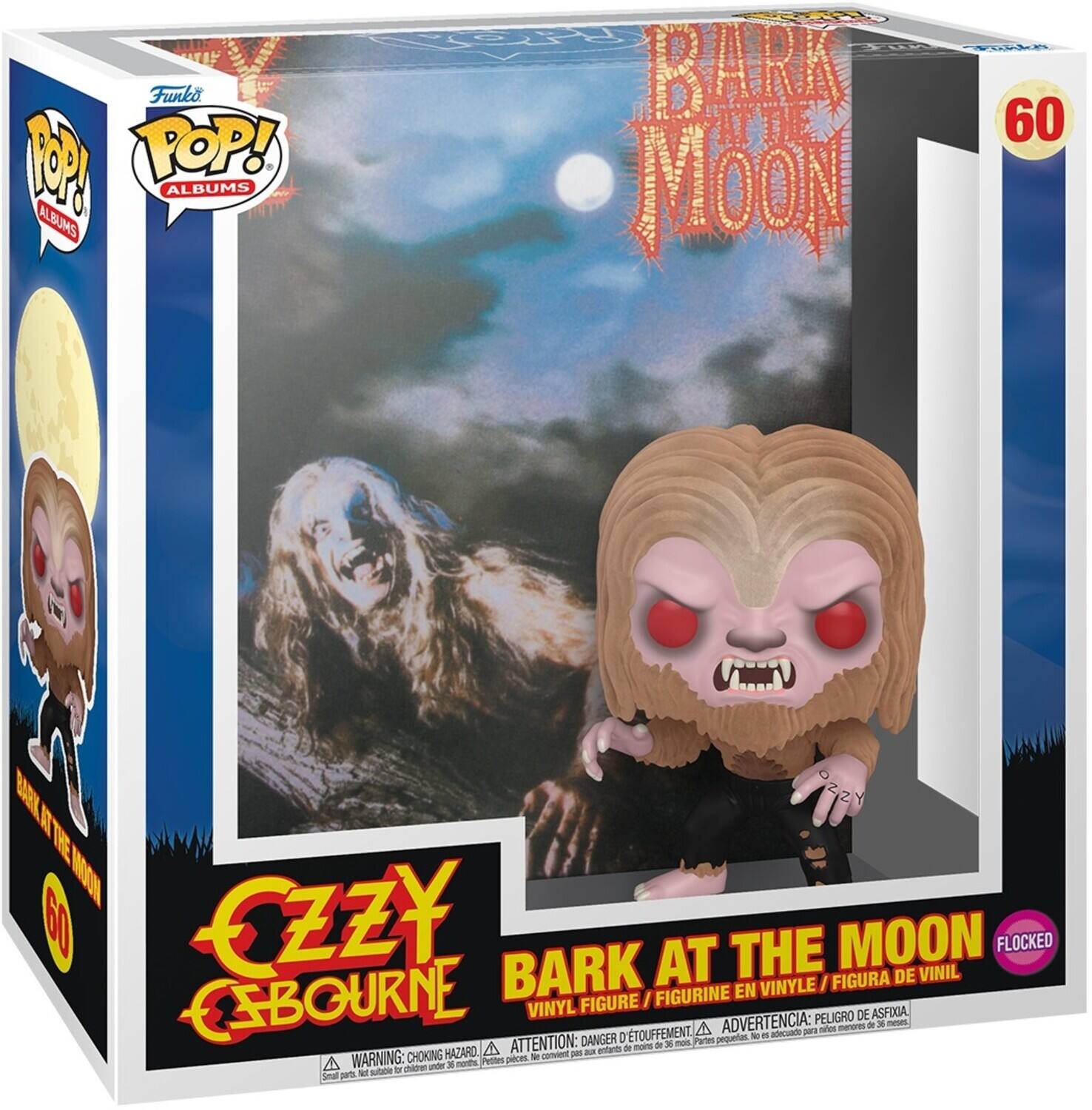 Sure, here is the corrected and grouped text from the image:

---

**Funko POP! ALBUMS**

**60**

**BARK AT THE MOON**

**CZZY CBOURNE**

**VINYL FIGURE / FIGURINE EN VINYLE / FIGURA DE VINIL**

**FLOCKED**

**WARNING: CHOKING HAZARD - Small parts. Not for children under 3 years.**

**ADVERTENCIA: PEQUEÑAS PIEZAS - PELIGRO DE ASFIXIA - ADVERTÊNCIA: PEÇAS PEQUENAS - PERIGO DE ASFIXIA**

**ATTENTION: VINYL FIGURE D'ÉTOUFFEMENT - - - - - - - - - - - - - - - - - - - - - - - - - - - - - - - - - - - - - - - - - - - - - - - - - - - - - - - - - - - - - - - - - - - - - - - - - - - - - - - - - - - - - - - - - - - - - - - - - - - - - - - - - - -