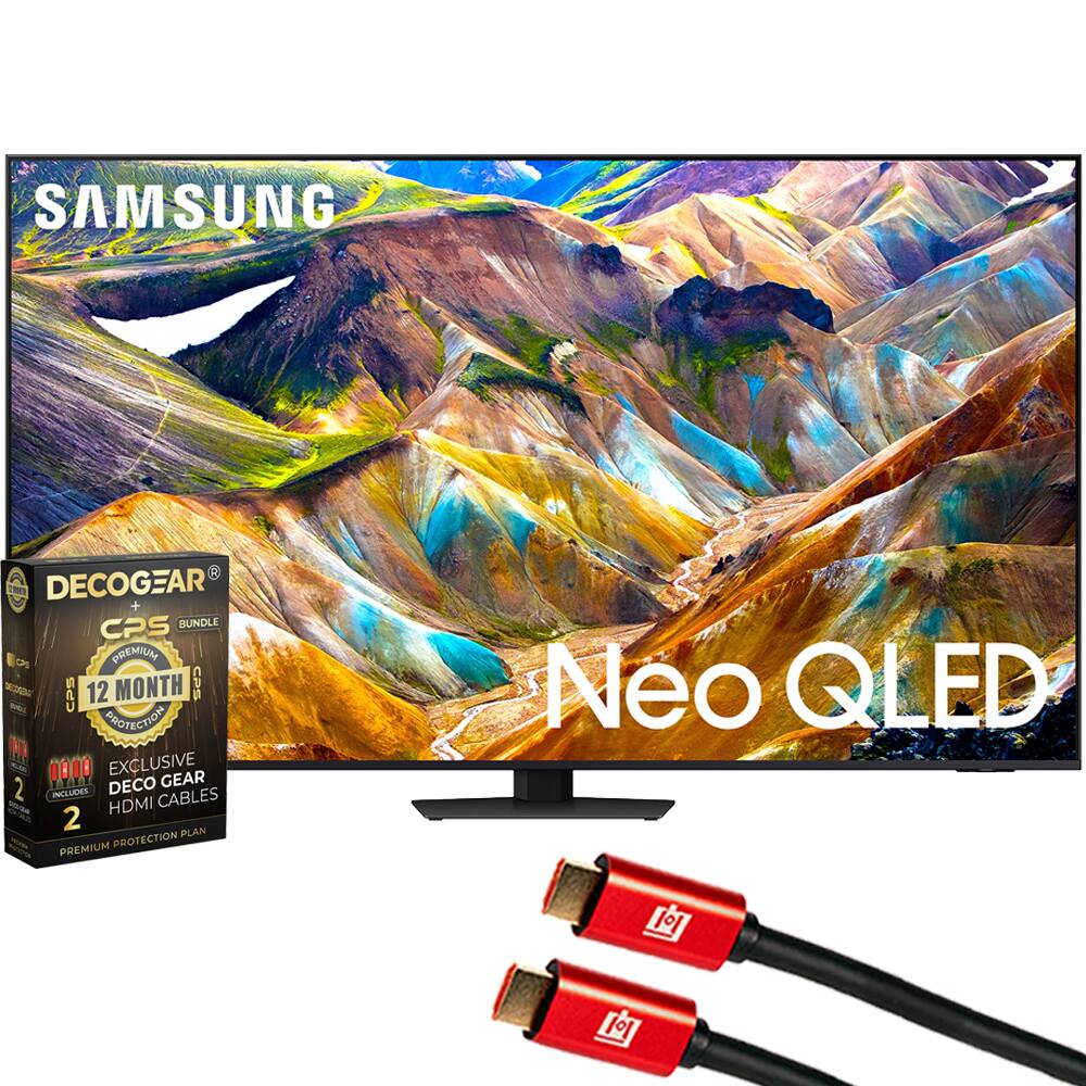 SAMSUNG  
DECOGEAR + CPS BUNDLE  
PREMIUM - CPS 12 MONTH CPS PROTECTION  
EXCLUSIVE DECO GEAR  
INCLUDES CABLES HDMI 2  
PLAN PREMIUM PROTECTION  
Neo QLED