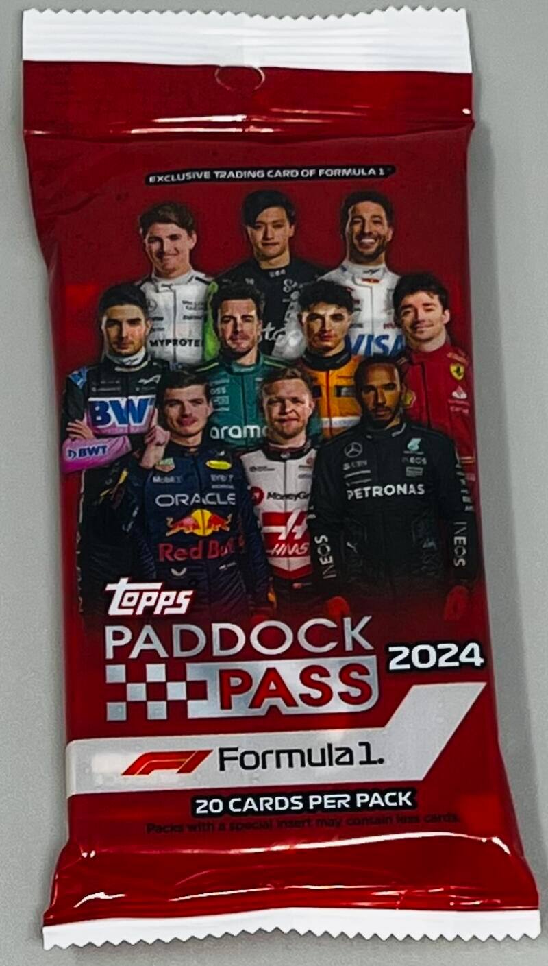 EXCLUSIVE TRADING CARD OF FORMULA 1
MYPROTEIN
VISA
BW
BWT
aram
ORACLE
PETRONAS
Red Bull
INEOS
INEOS
Topps
Paddock Pass
2024
Formula 1
20 CARDS PER PACK
Packs with a special insert may contain less cards.