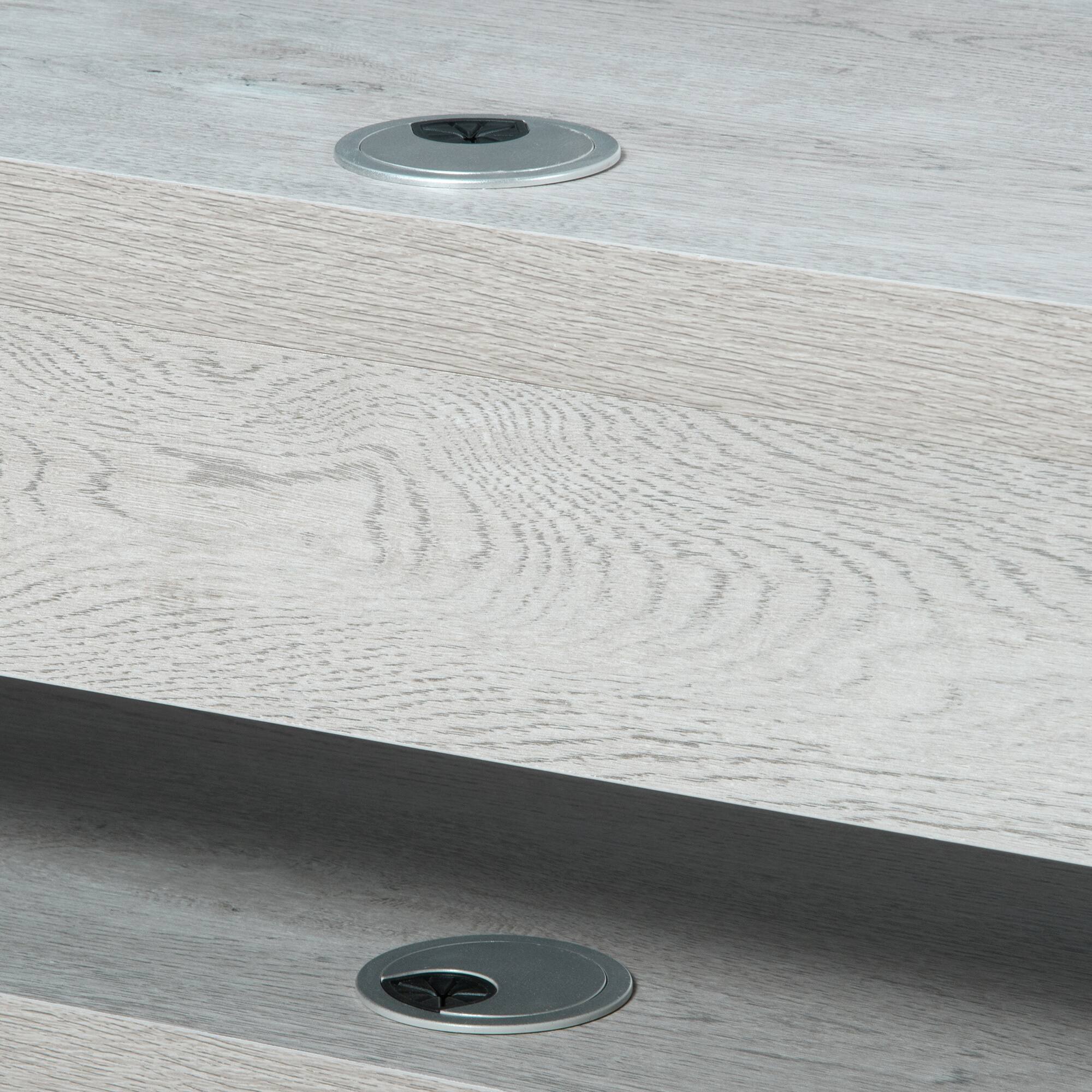 Alt View 8. Homcom - Wall Mounted Media Console, Floating Stand Component Shelf, Entertainment Center Unit - gray.