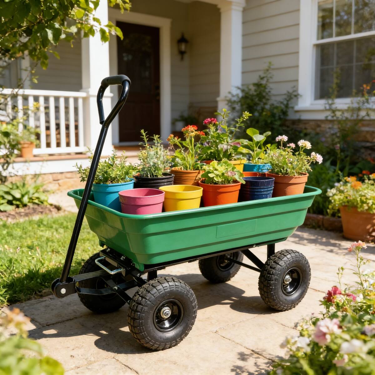 Alt View 4. Loheer - Loheer Poly Garden Dump Truck with Steel Frame 300 lb Capacity.