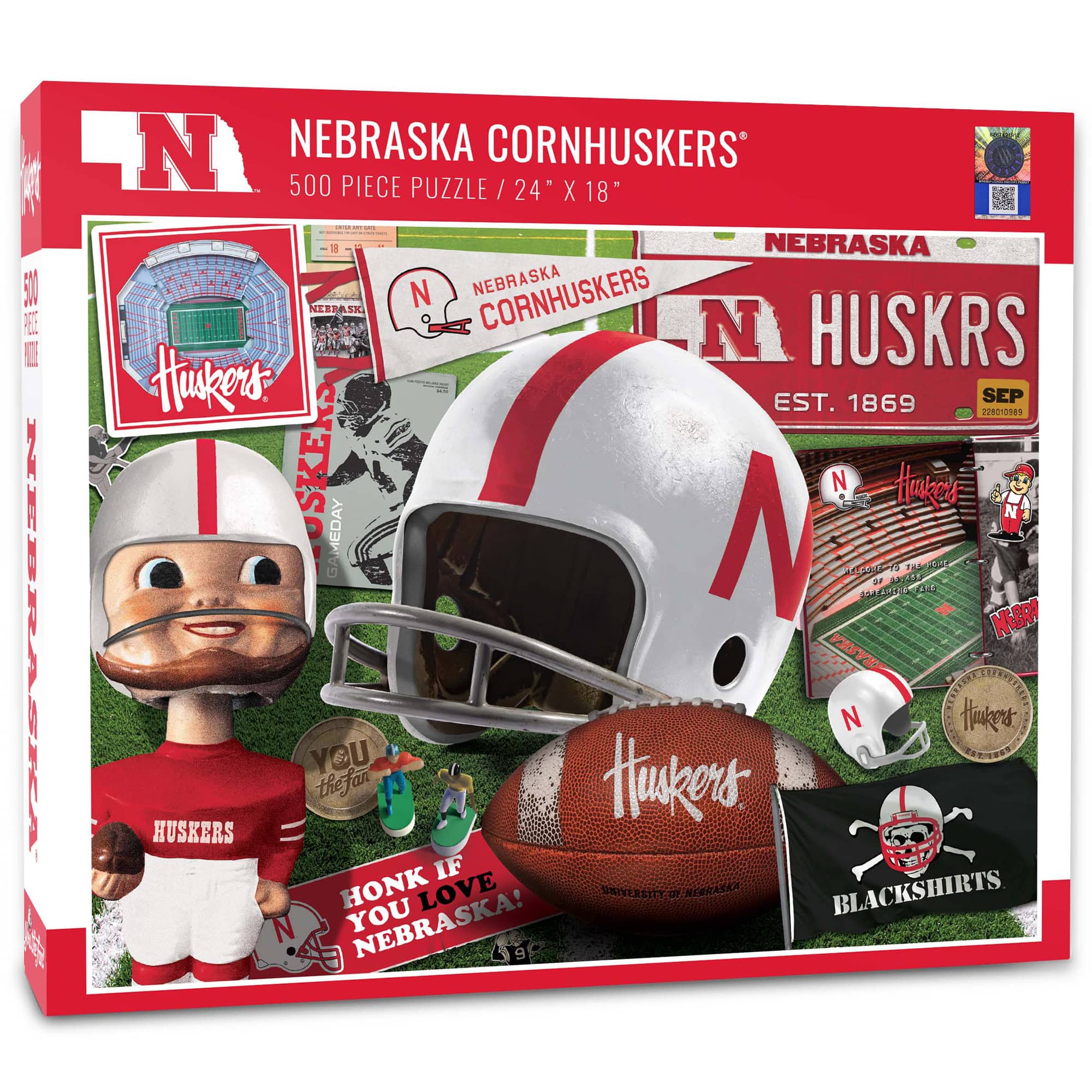 YouTheFan - Nebraska Huskers 500-Piece Retro Series Puzzle - Multicolor price history on PriceWatchPro