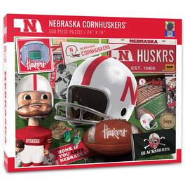 YouTheFan - Nebraska Huskers 500-Piece Retro Series Puzzle - Multicolor
