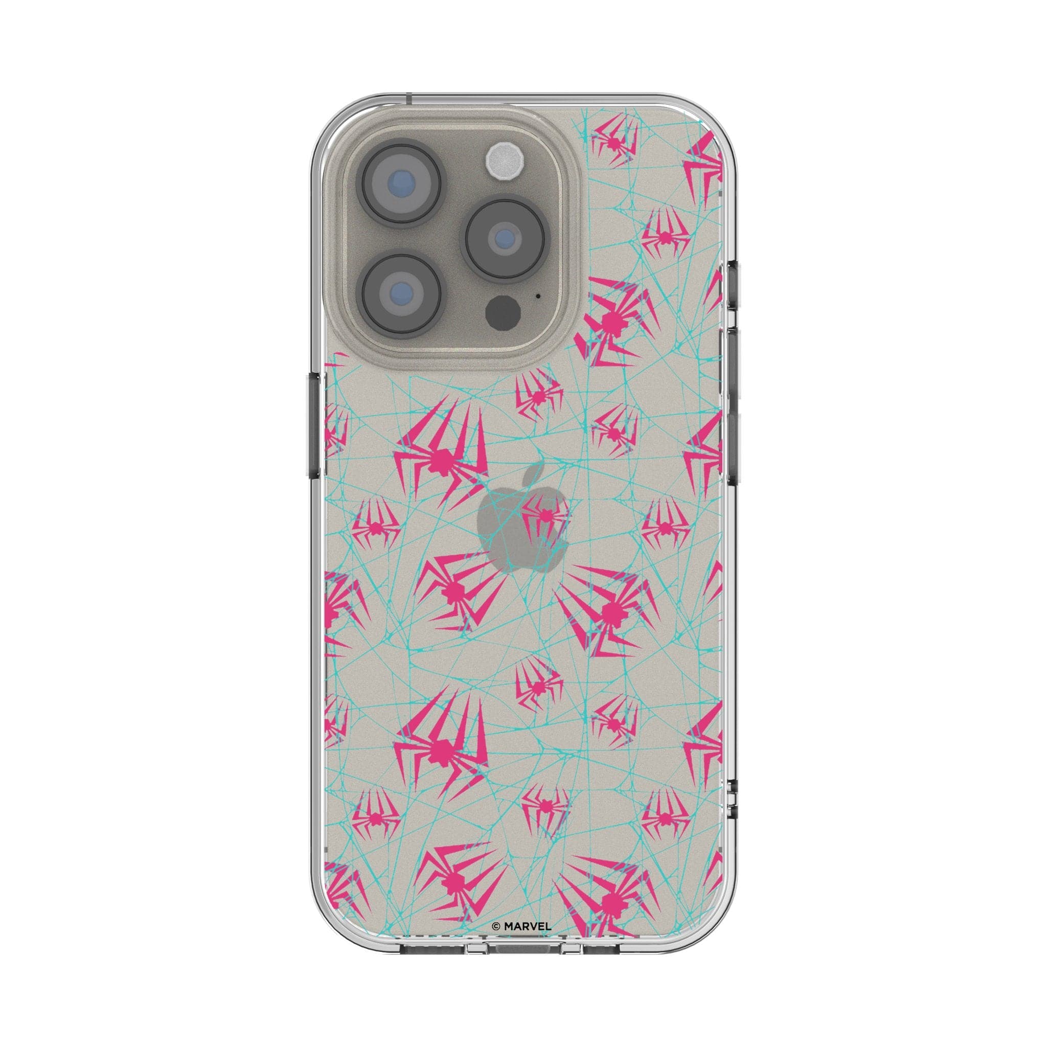 Front. Keyscaper - Marvel Pattern Clear Phone Case - Apple iPhone 13 Mini - Spider-Gwen.