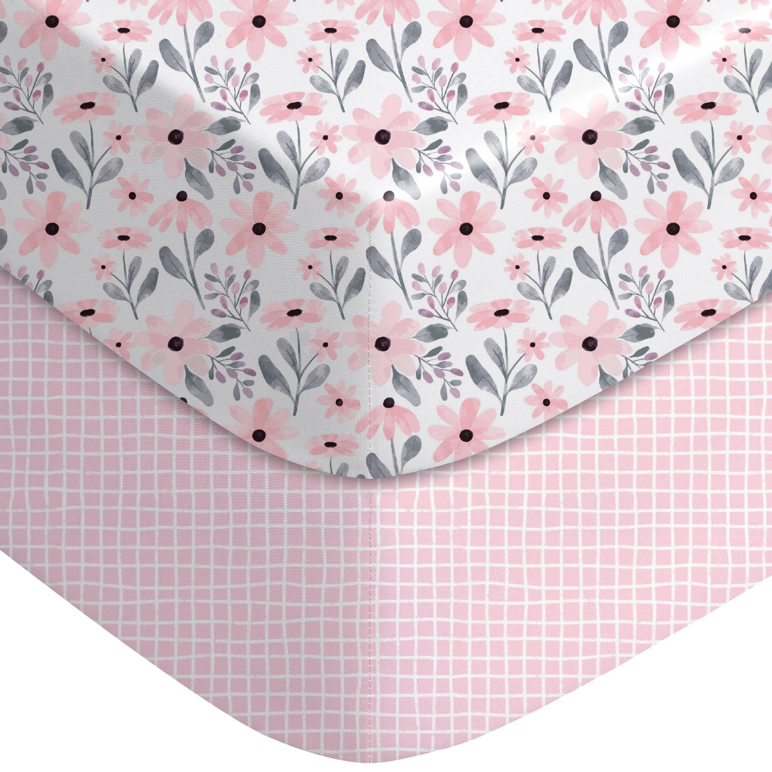 Pink Floral Crib sheets