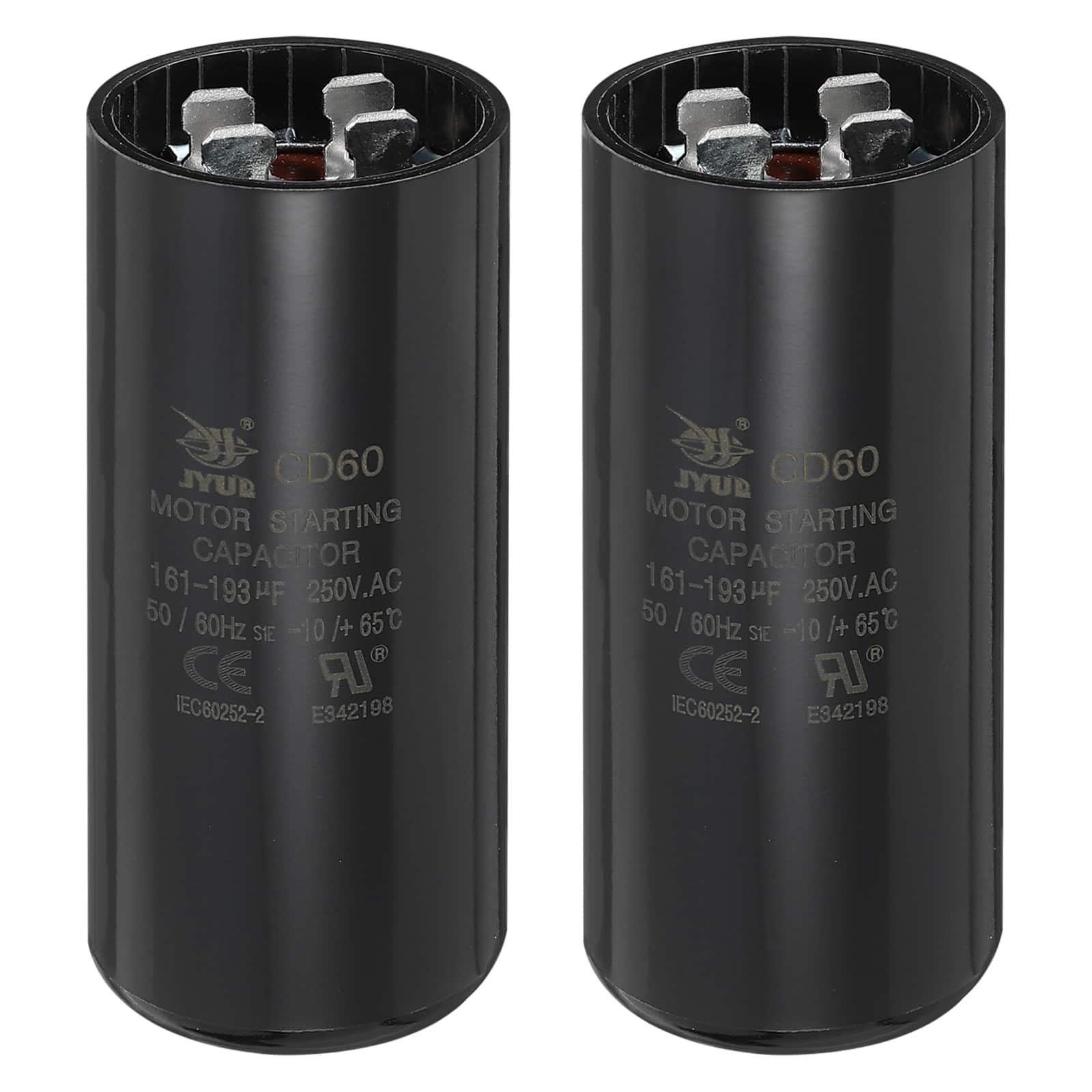 Unique Bargains - 2pcs CD60 Capacitor 161-193 Mfd, 250 VAC Run Motor Start for Electric Fan/Well Pump price history on PriceWatchPro