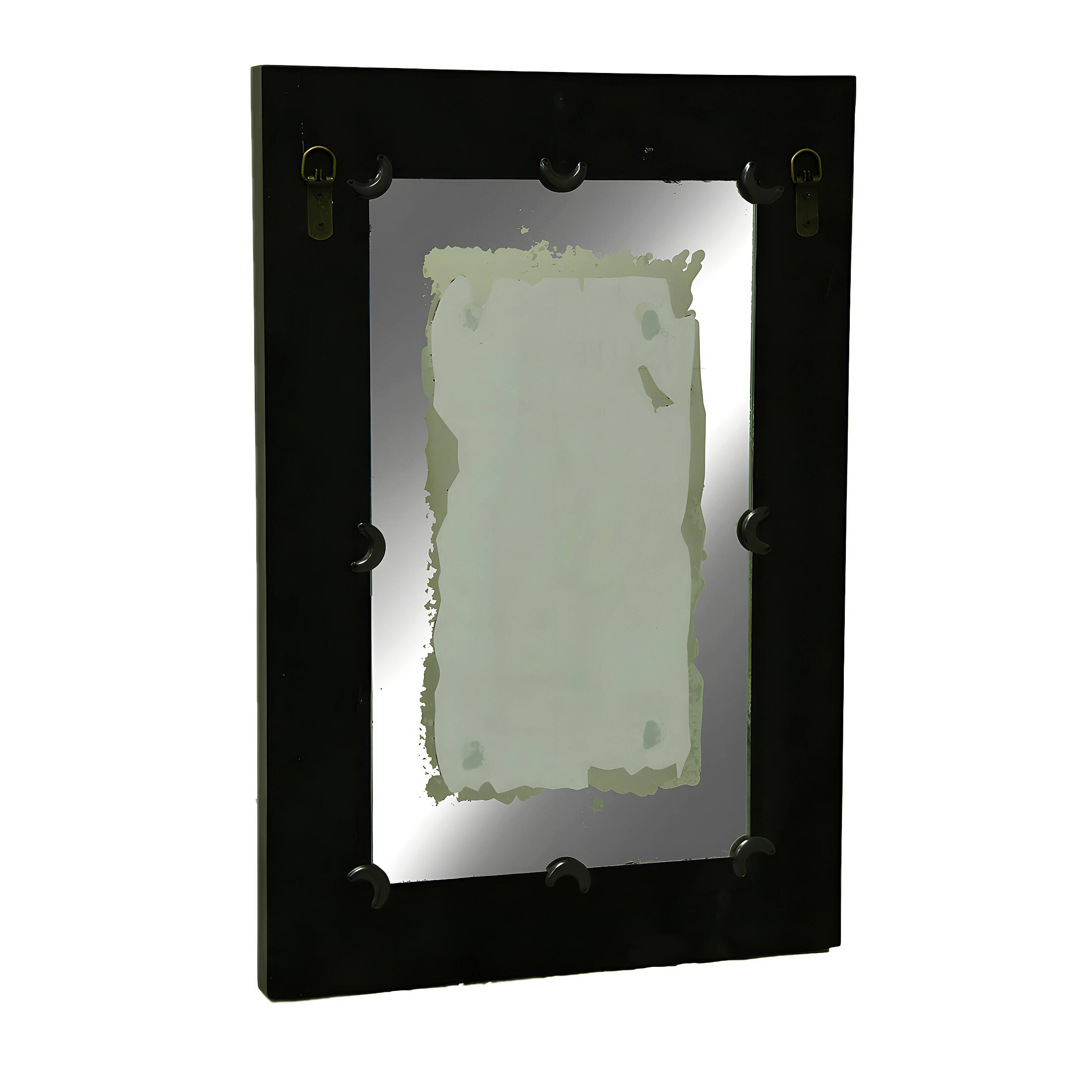 Alt View 2. Zeckos - Black Frame 2 Piece Vintage Wine Wall Mirror Set - Black.