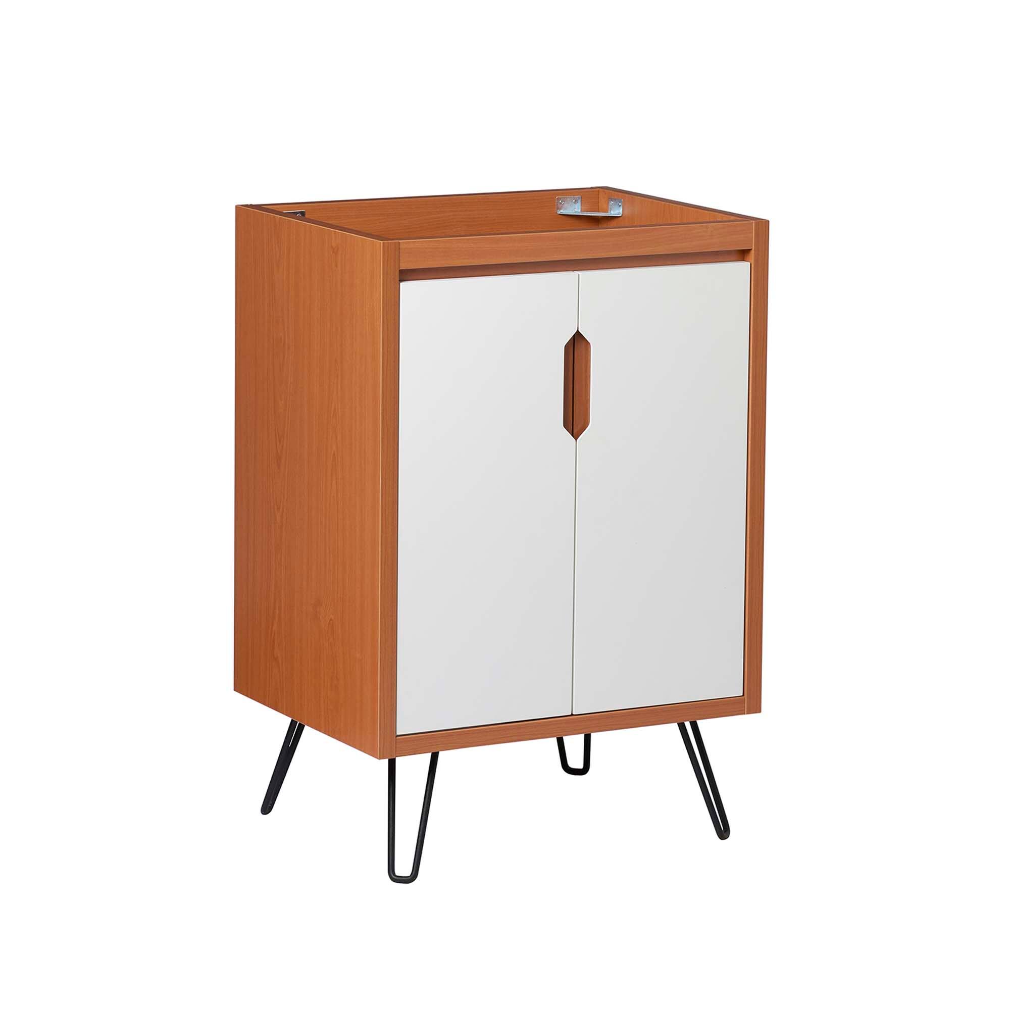 Angle. Modway - Energize Bathroom Cabinet Basin Not Included - Cherry White.
