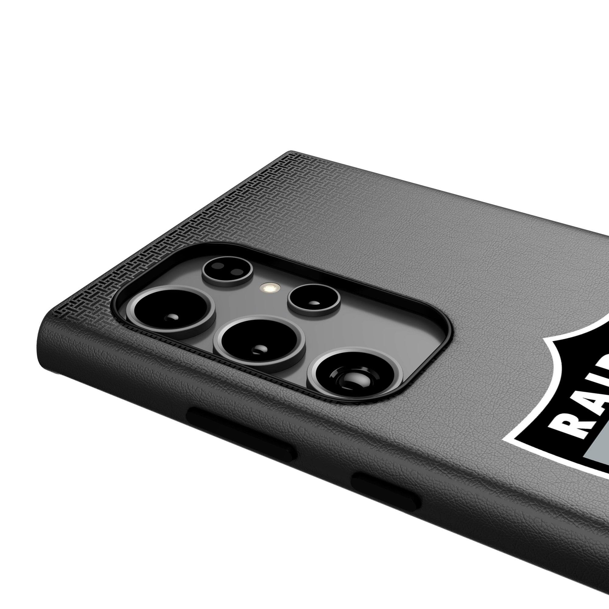 Alt View 3. Keyscaper - Oakland Raiders Historic Collection 1963 Galaxy Magnetic Bump Case - S25 - Black.