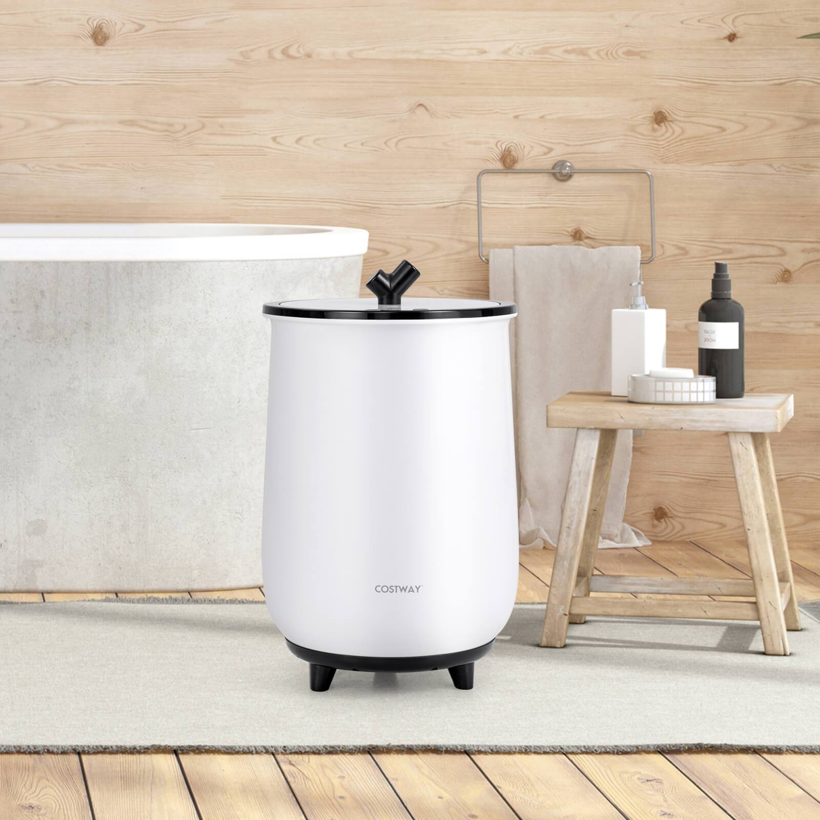 Alt View 1. Costway - Costway 23L Bathroom Towel Warmer Bucket 4 Timer with Fragrance Holder & 3-Level Heating - Black.