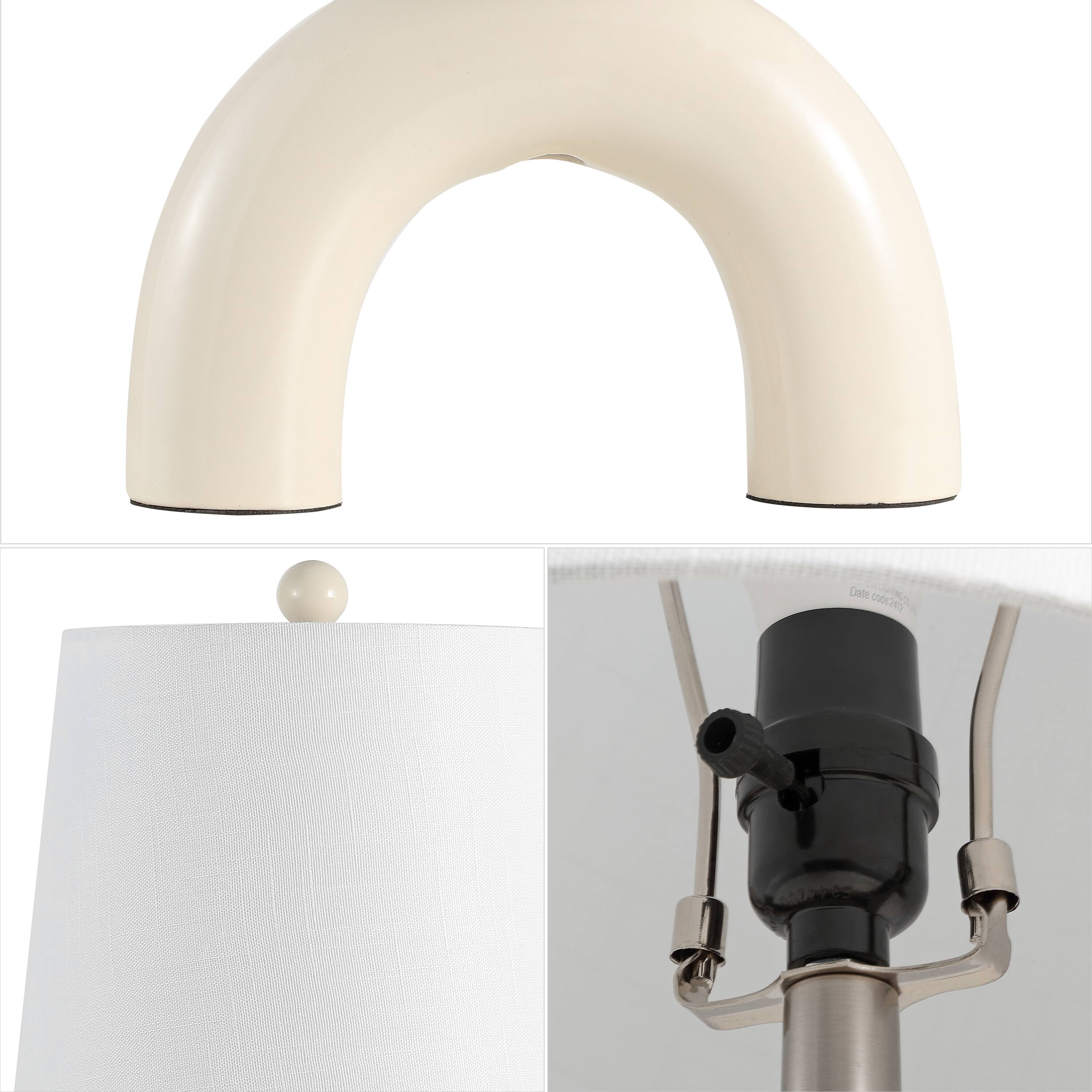 Jonathan Y Zadie 17.8 in. Scandinavian Minimalist Ceramic Arch LED ...