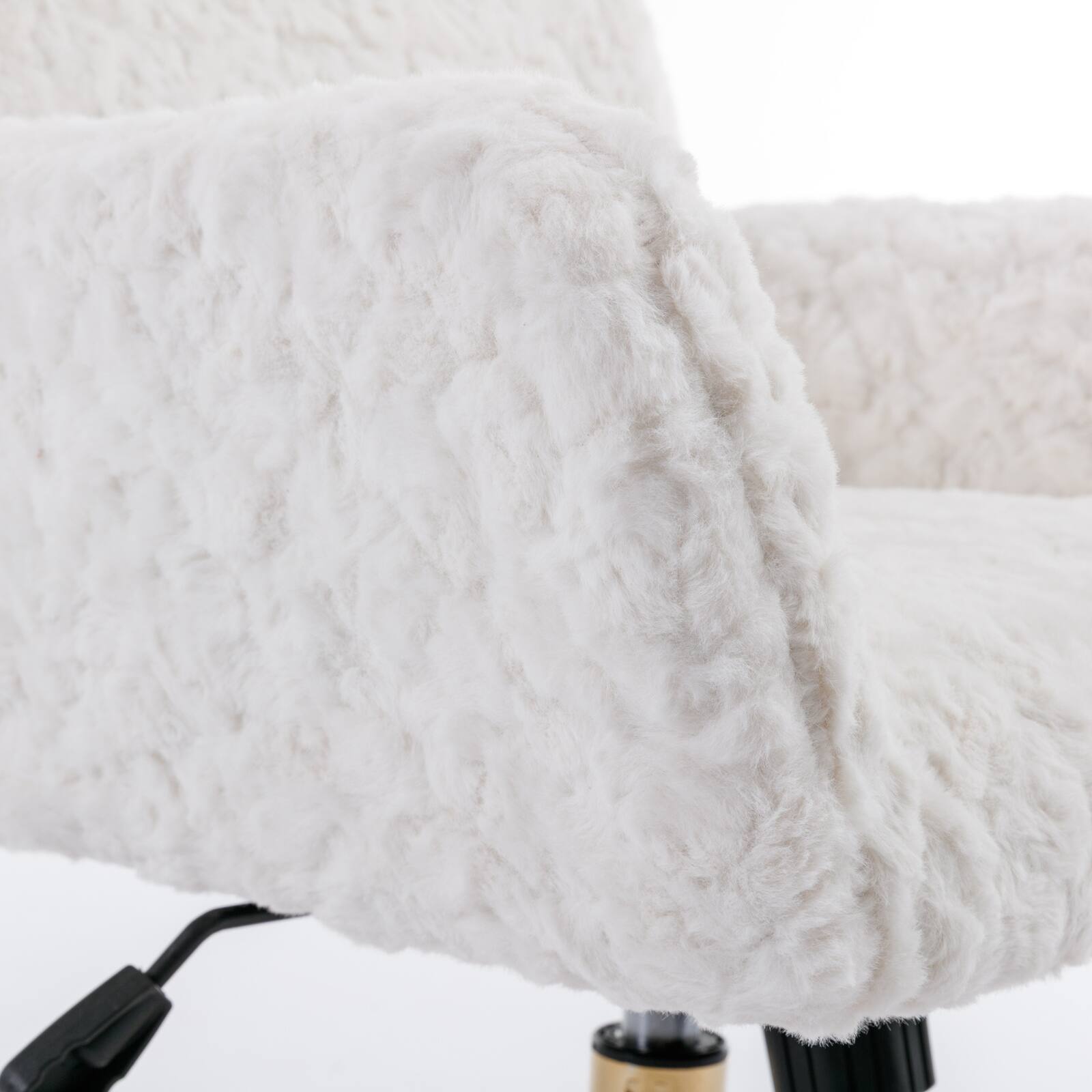 Alt View 9. GOODSILO - Premium Adjustable Swivel Office Chair with Golden Metal Base and Plush Velvet Upholstery for Home or Office Use - Beige.