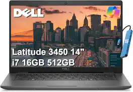 Dell - Upgraded - Latitude 3450 14" FHD Business Laptop - Intel Core i7 with 16GB Memory - 512GB SSD - USB 4.0 - Windows 11 Pro - Gray