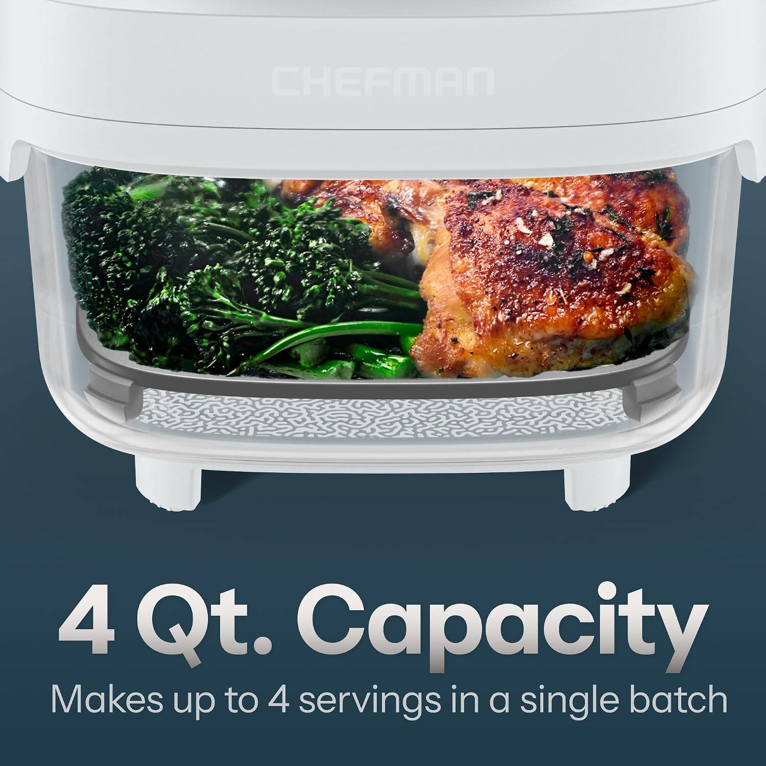 CHEFMAN  
4 Qt. Capacity  
Makes up to 4 servings in a single batch