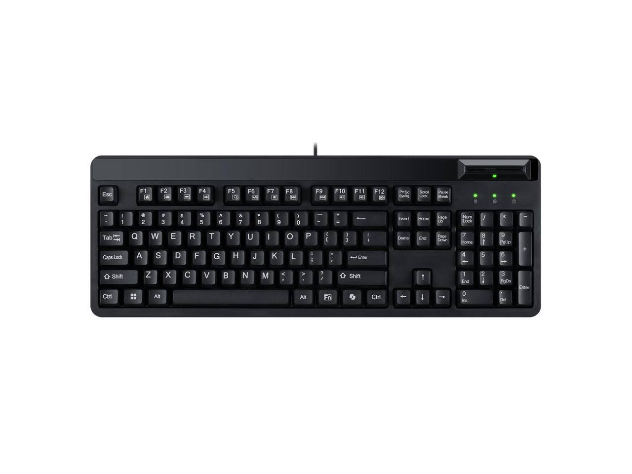 Esc F1 F2 F3 F4 F5 F6 F7 F8 F9 F10 F11 F12  
1 2 3 4 5 6 7 8 9 0 - =  
Q W E R T Y U I O P [ ] \  
A S D F G H J K L ; '  
Z X C V B N M , . /  
Shift Caps Lock Ctrl Alt  
Insert Home Page Up Page Down End  
Num Lock / * - +  
7 8 9 4 5 6 1 2 3 0 . Enter  
PgDn Del