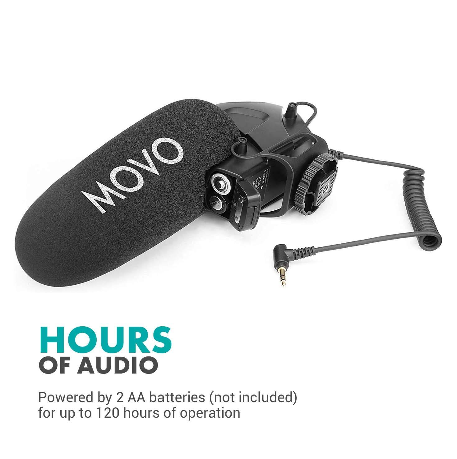 MOVO EOS

HOURS OF AUDIO

Powered by 2 AA batteries (not included) for up to 120 hours of operation