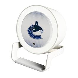 Keyscaper - Vancouver Canucks Linen Print Nightlight Charger & Bluetooth Speaker - White