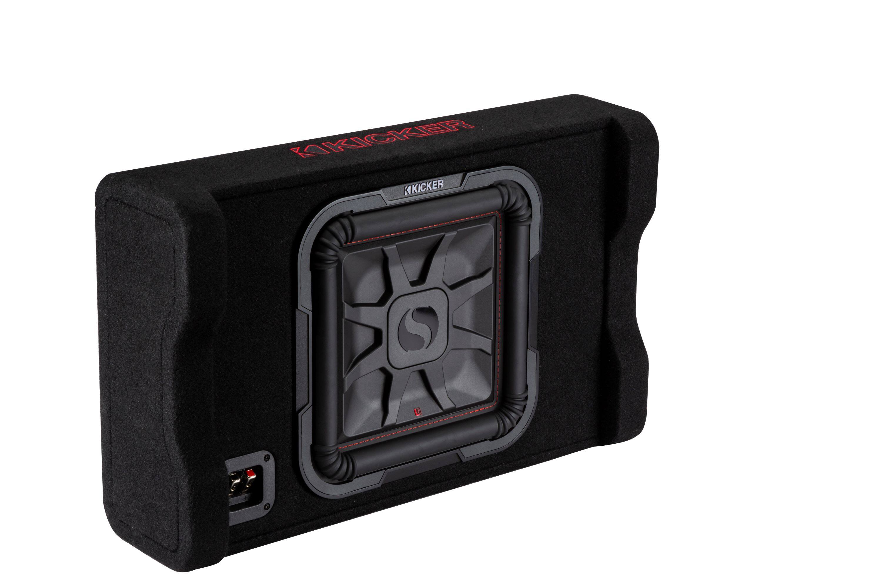 Kicker is the brand of the speaker system shown in the image.