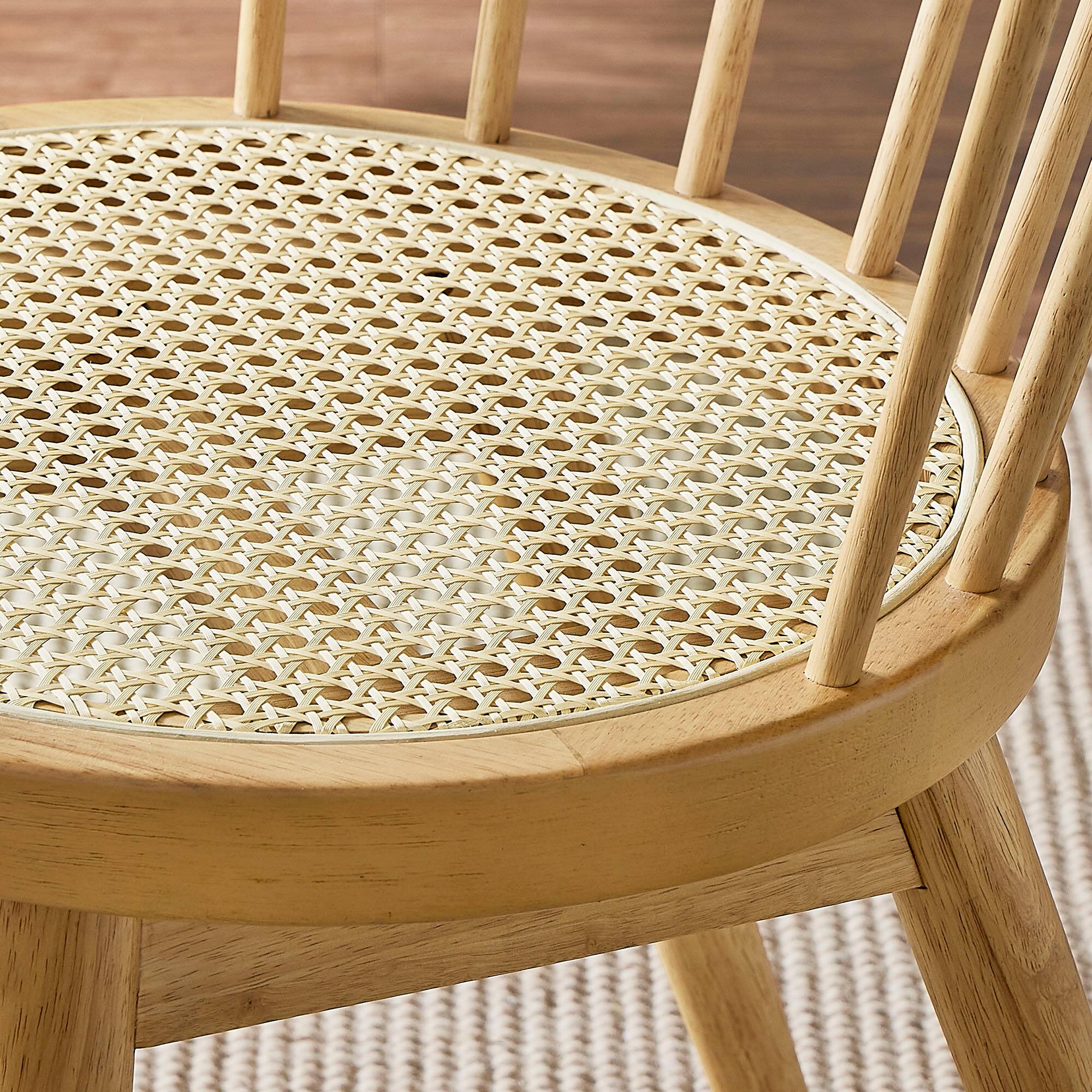 Alt View 6. Modway - Lykke Curved Spindle Back Dining Chairs Set of 2 by Modway - Brown.