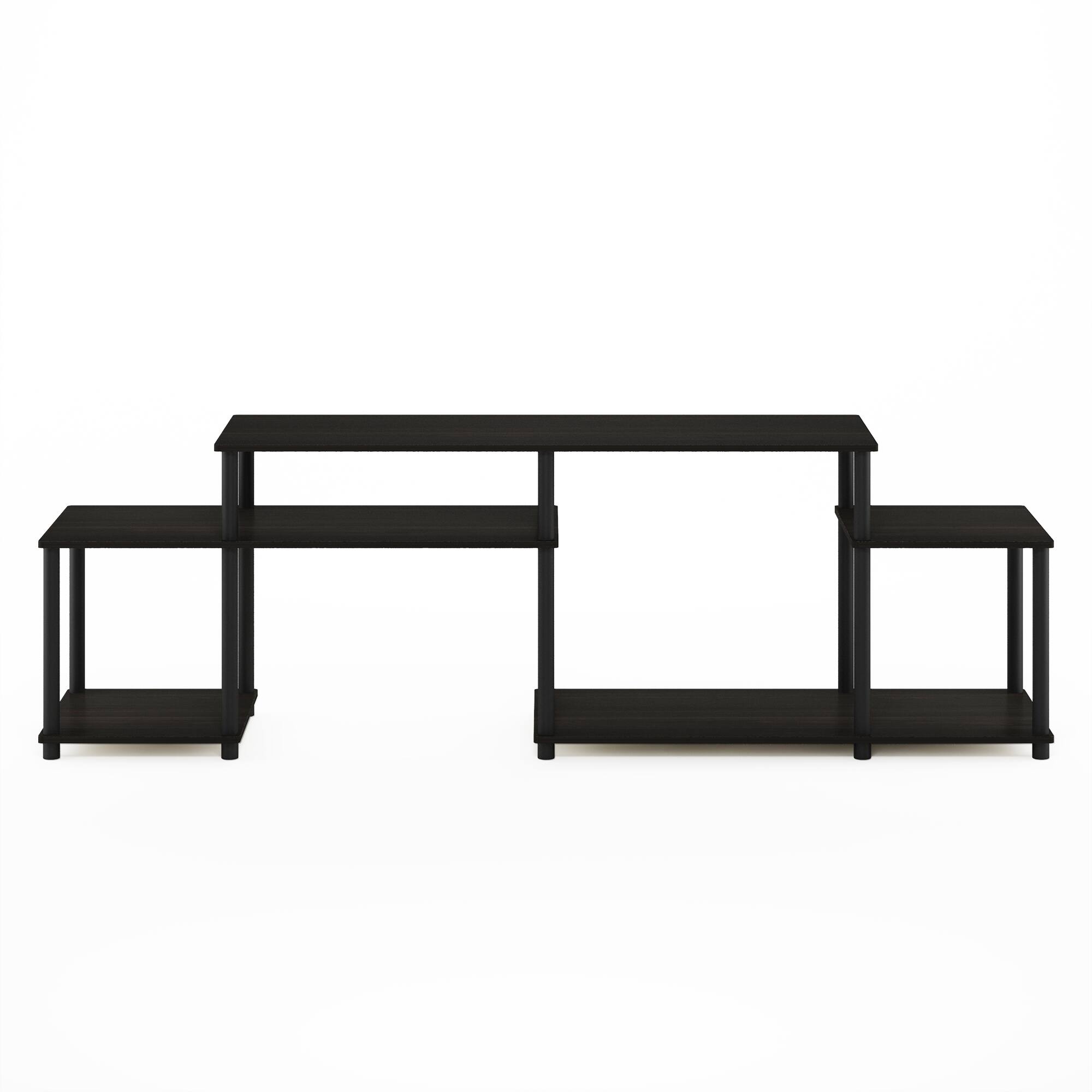 Alt View 2. Furinno - Turn-N-Tube Handel TV Stand for TV up to 55 Inch - Espresso/Black Classic Tube.