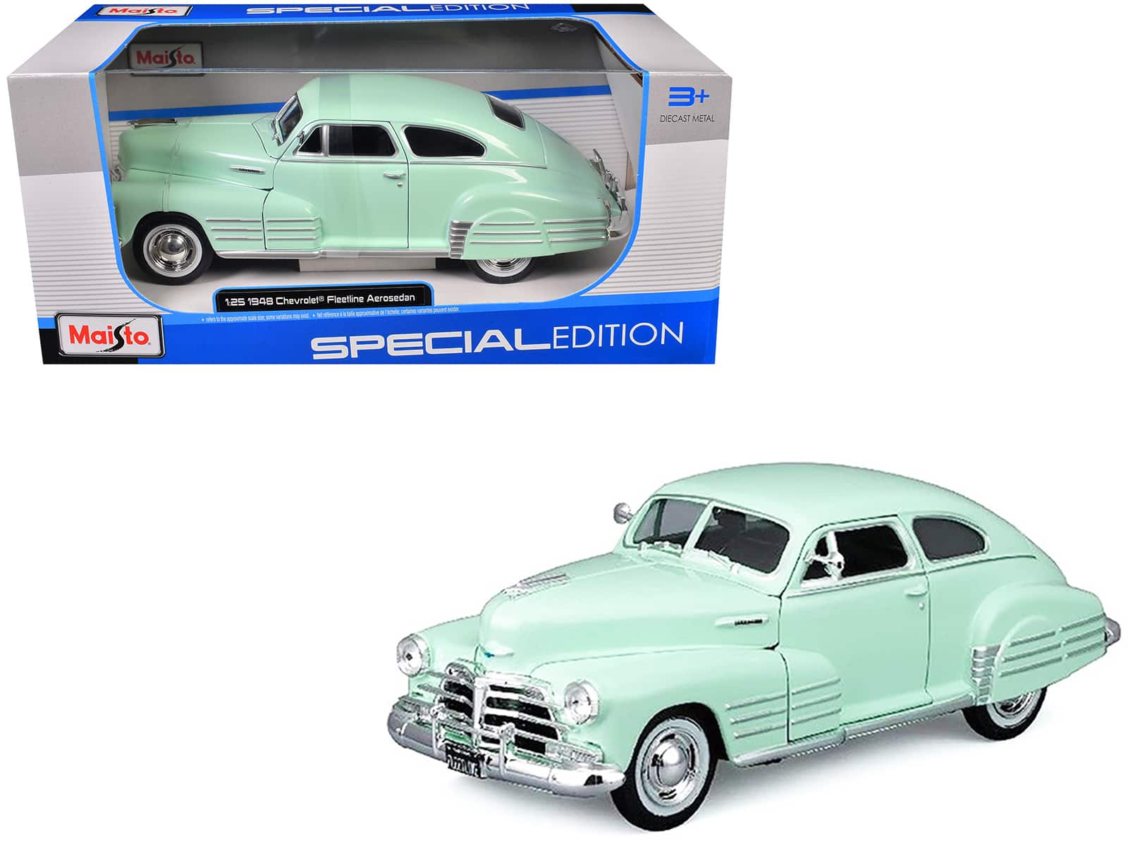 "1948 Chevrolet Fleetline Aerosedan Light Green ""Special Edition"" 1/25 Scale Diecast Model Car by Maisto" price history on PriceWatchPro