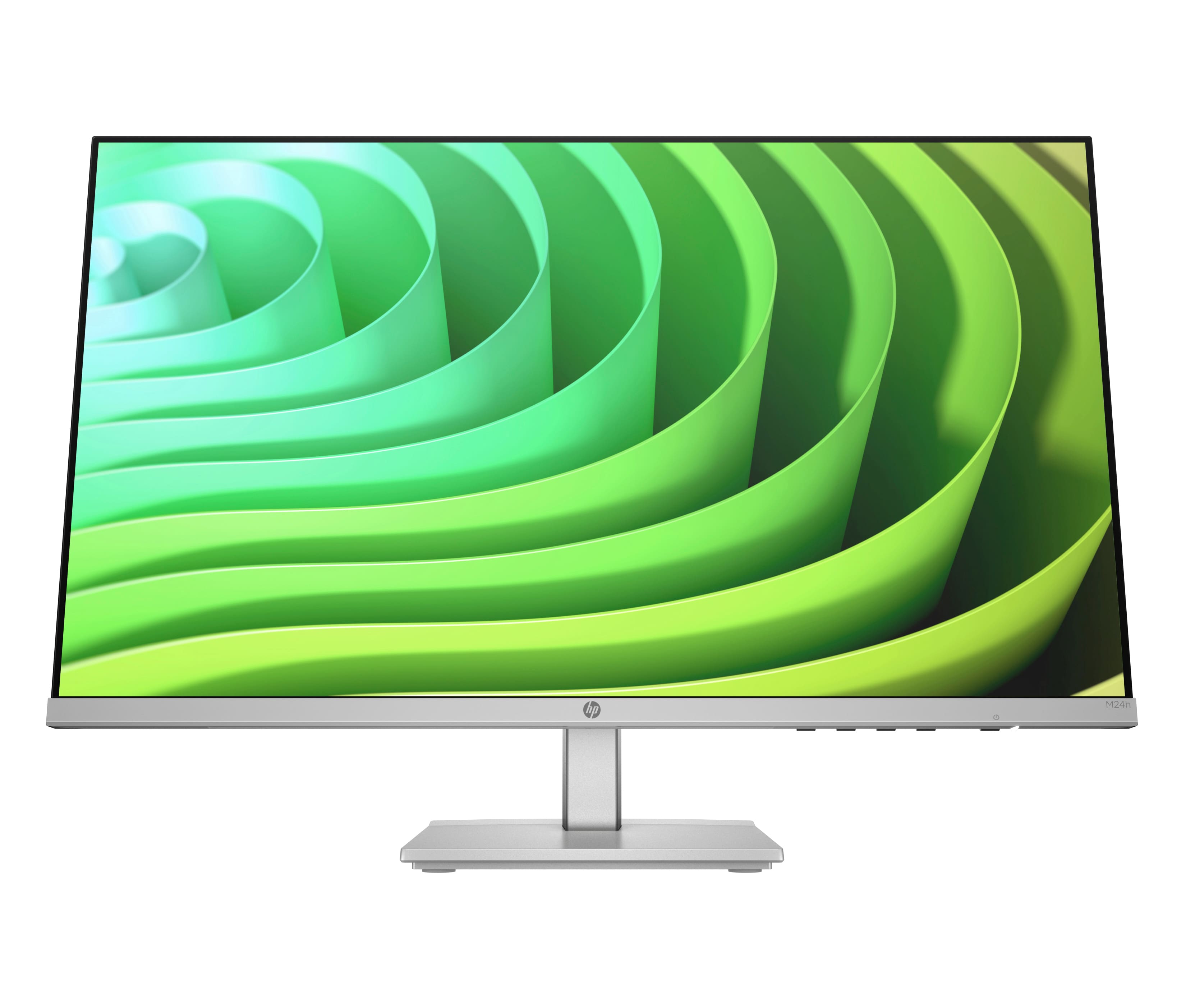 Front. HP - 24" IPS LED FHD FreeSync Monitor with Adjustable Height (HDMI, VGA) - Silver & Black.