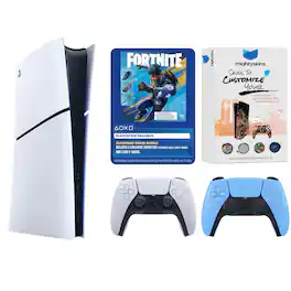 PlayStation 5 Disc Fortnite Flowering Chaos Bundle with Extra Controller and MightySkins Code - PlayStation 5