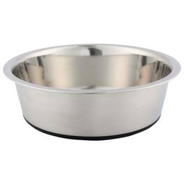 PetMaker - Set of Two 64oz Stainless Steel Dog Bowls for Medium to Large Pets - Silver/Black