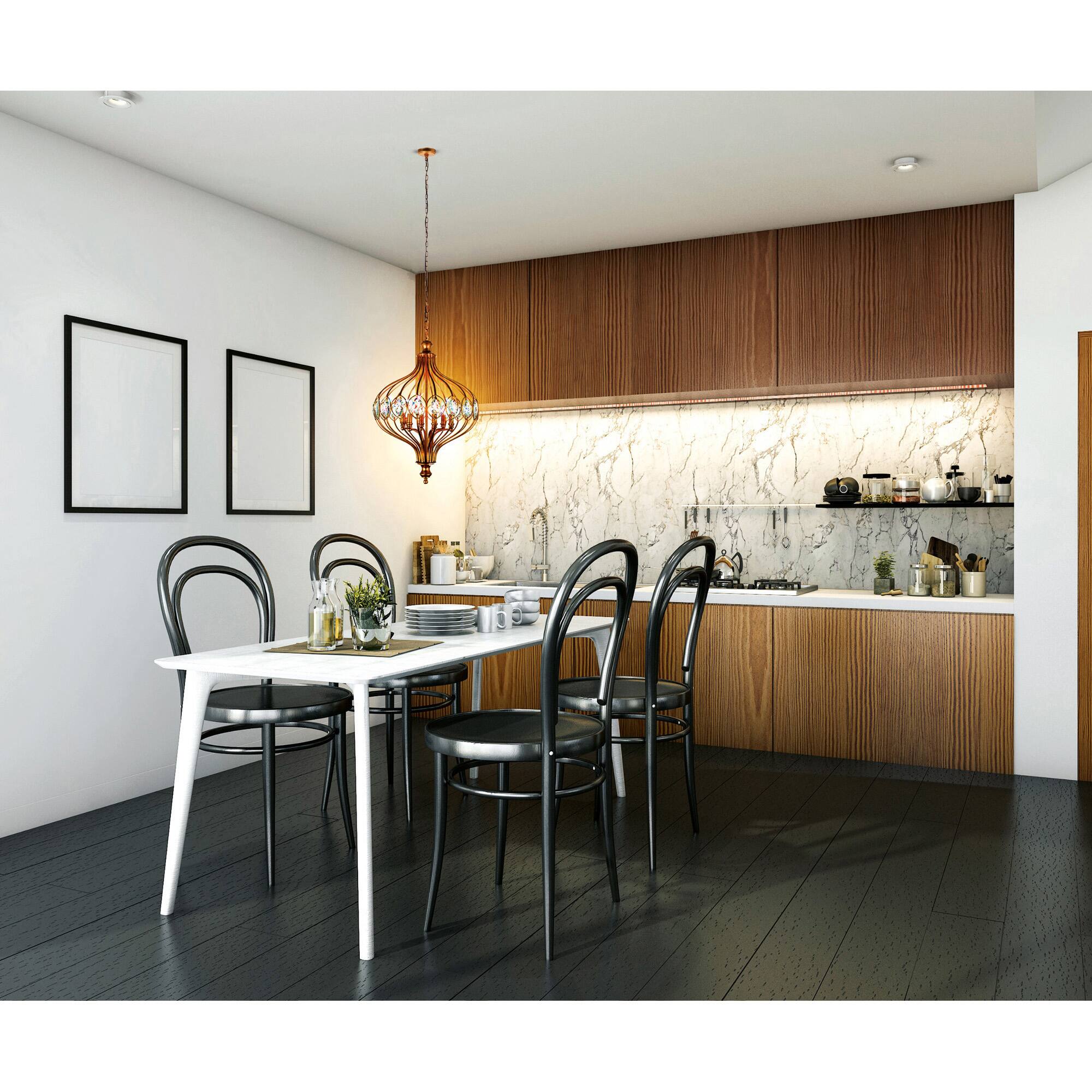 Alt View 2. CWI Lighting - Altair 6 Light Chandelier With Antique Bronze Finish - Antique Bronze.