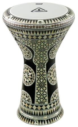 Front. Tycoon Percussion - Pro Series Egyptian Sombaty Doumbek With 9-Inch Synthetic Head, Aluminum Body and Carry Bag.