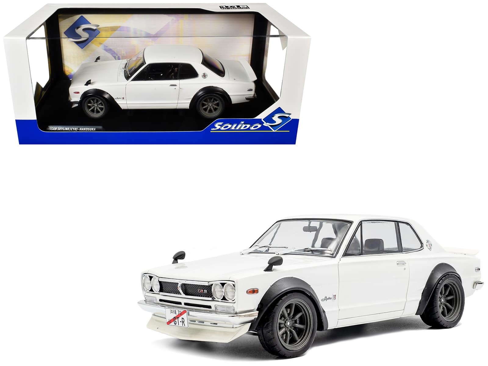 1970 Nissan Skyline (C10) Hakosuka RHD (Right Hand Drive) White 1/18 Diecast Model Car by Solido price history on PriceWatchPro