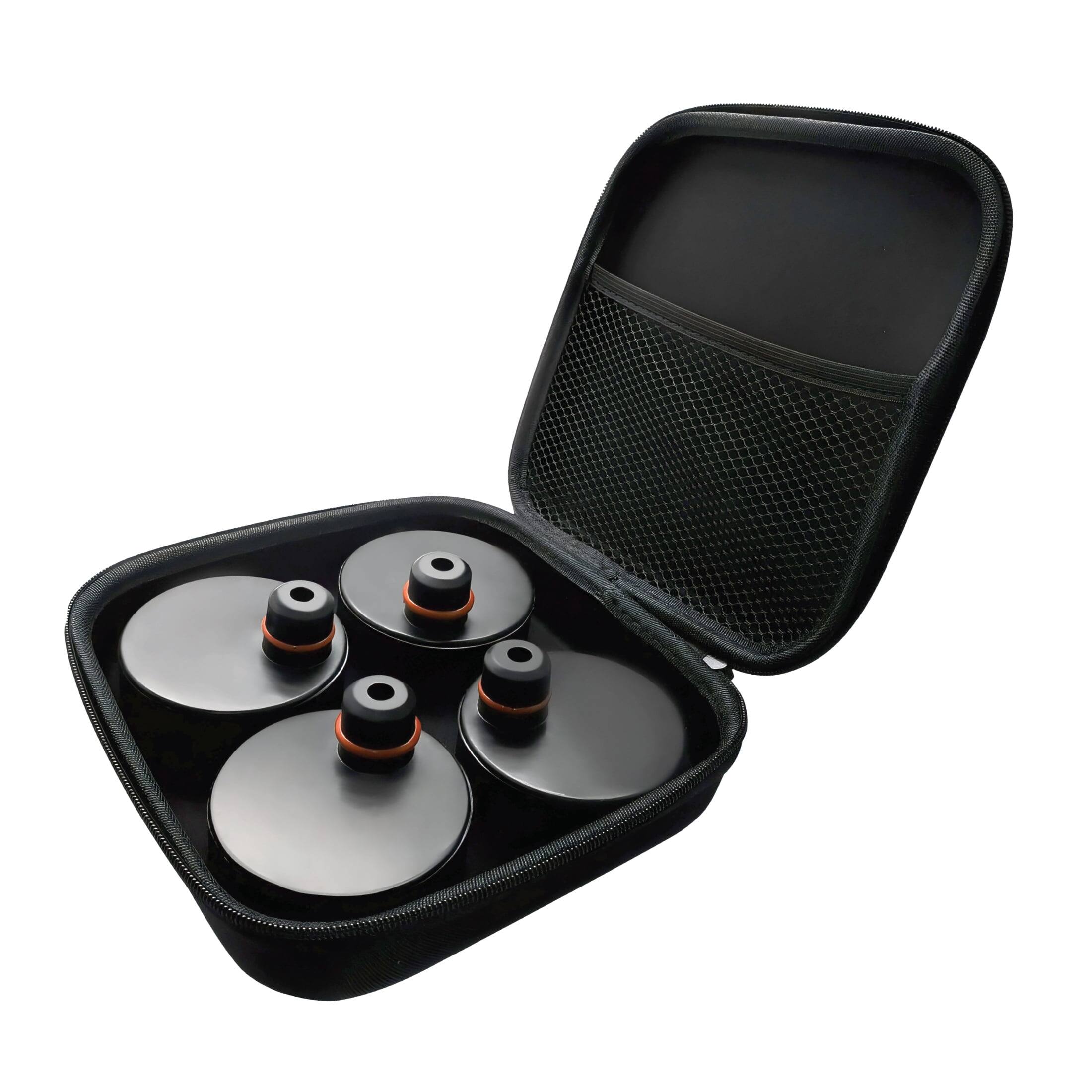 Left. Digipower - Digipower High-Density Rubber Jack Pads for Ford Mustang Mach-E with Mounting Pins & Storage Case.